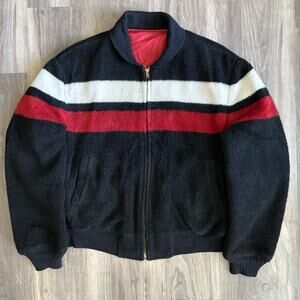 Vintage 1950s McGregor Reversible Wool & Nylon Bomber Jacket Men's Size L